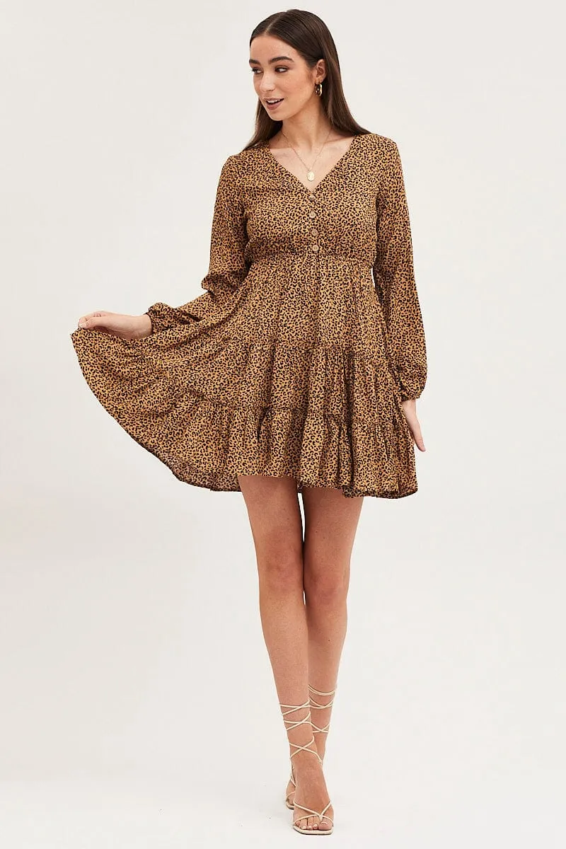 Print Skater Dress Long Sleeve Mini sold by Ally Fashion product image thumbnail 3