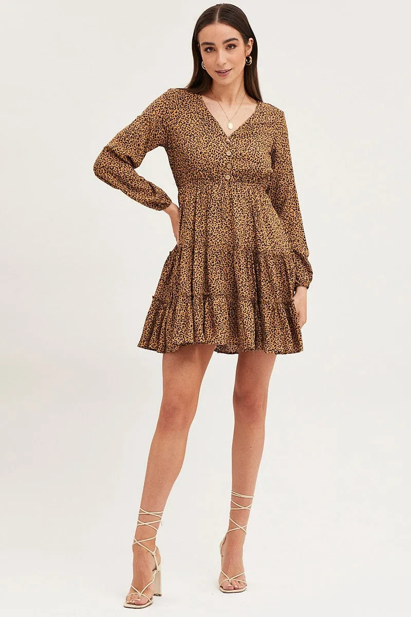 Print Skater Dress Long Sleeve Mini sold by Ally Fashion product image thumbnail 2