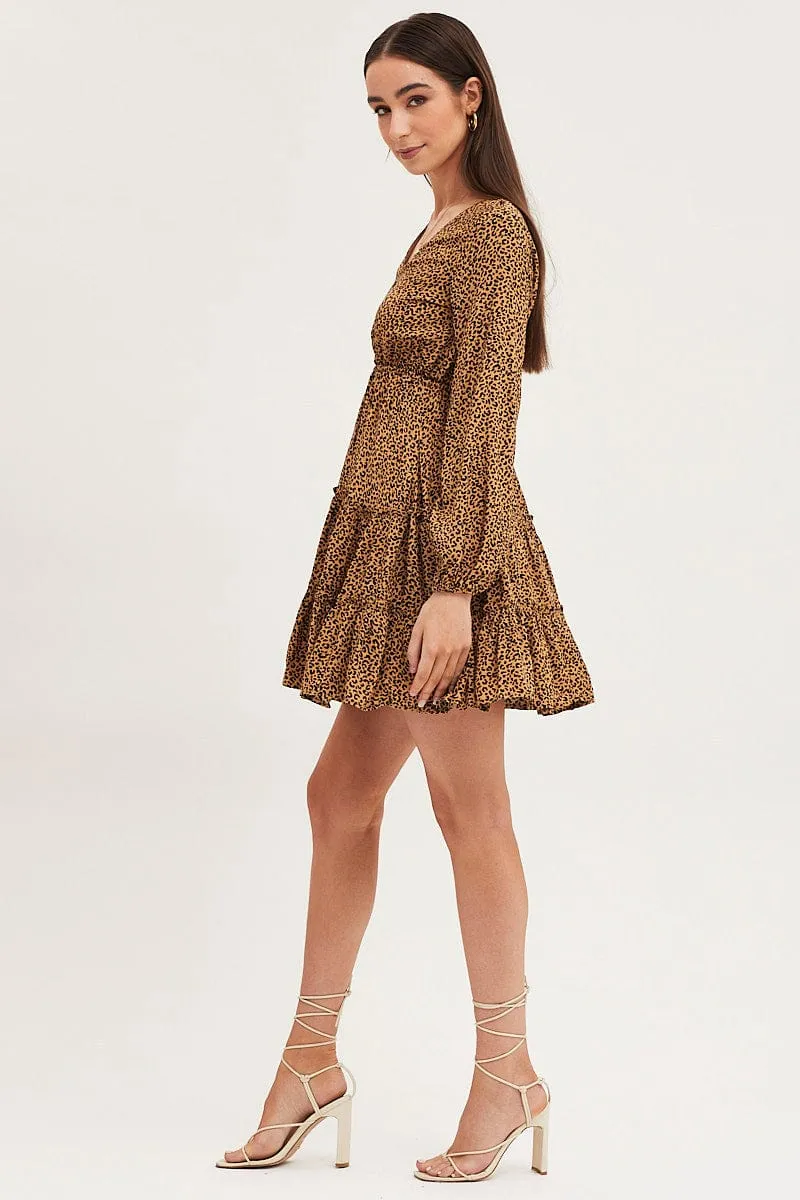 Print Skater Dress Long Sleeve Mini sold by Ally Fashion product image thumbnail 4