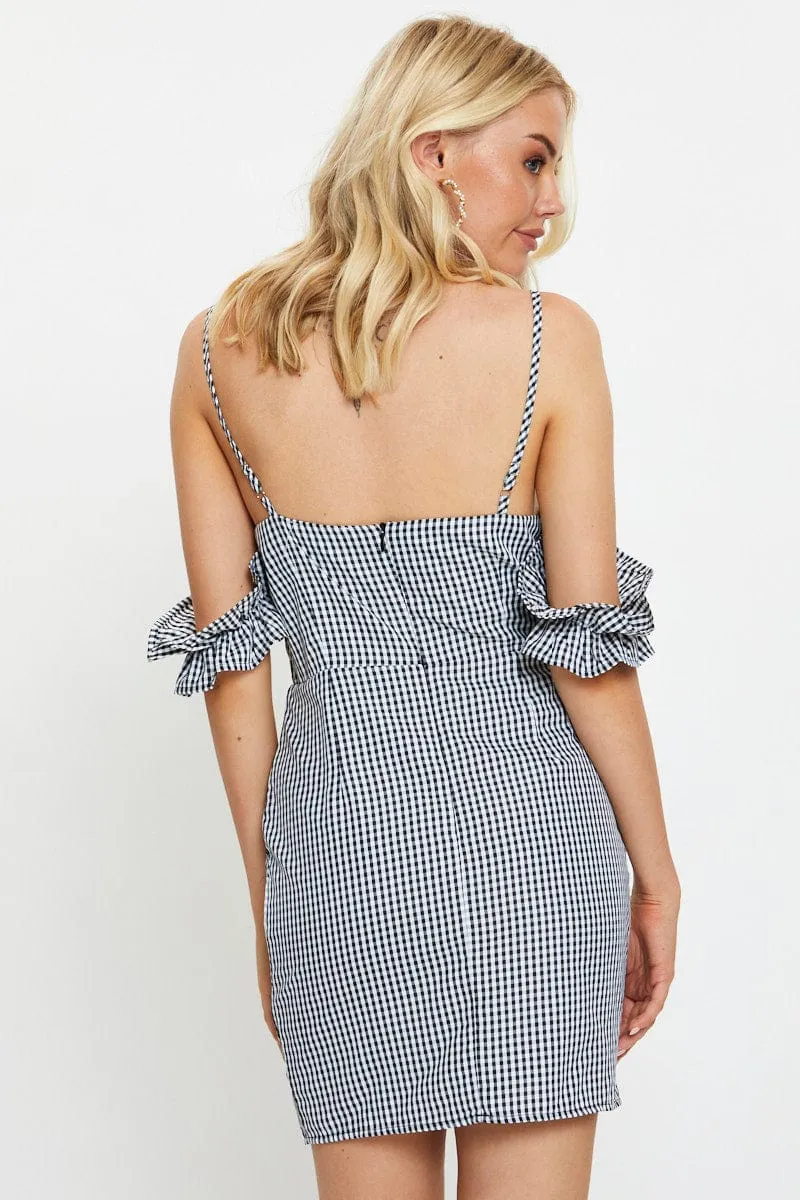 Check Gingham Off Shoulder Mini Dress sold by Ally Fashion product image thumbnail 5