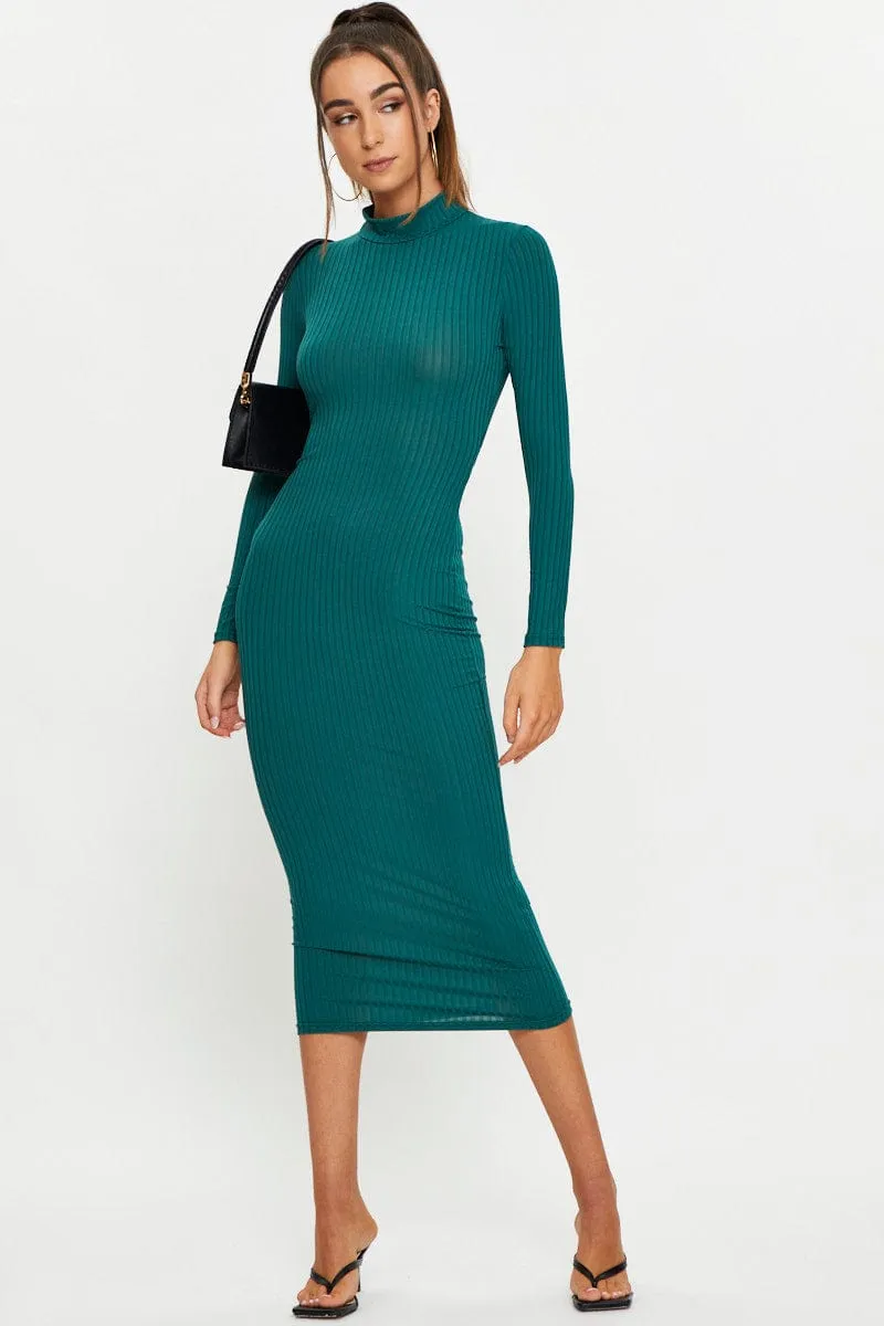 Green Twist Back Bodycon Dress sold by Ally Fashion product image thumbnail 2