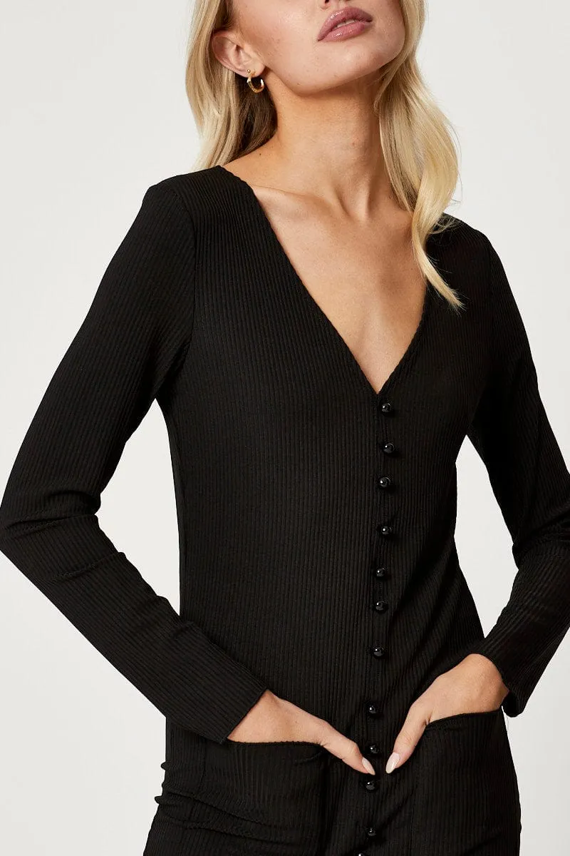 Black Mini Dress Long Sleeve sold by Ally Fashion product image thumbnail 5