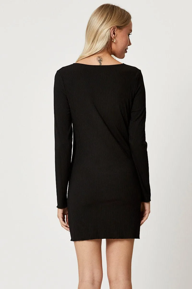 Black Mini Dress Long Sleeve sold by Ally Fashion product image thumbnail 4