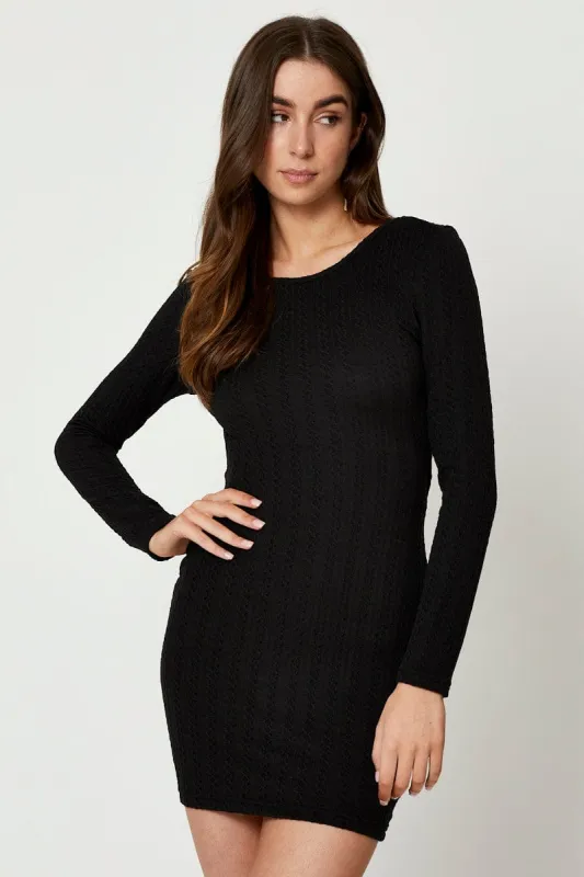 Black Twist Back Bodycon Dress sold by Ally Fashion