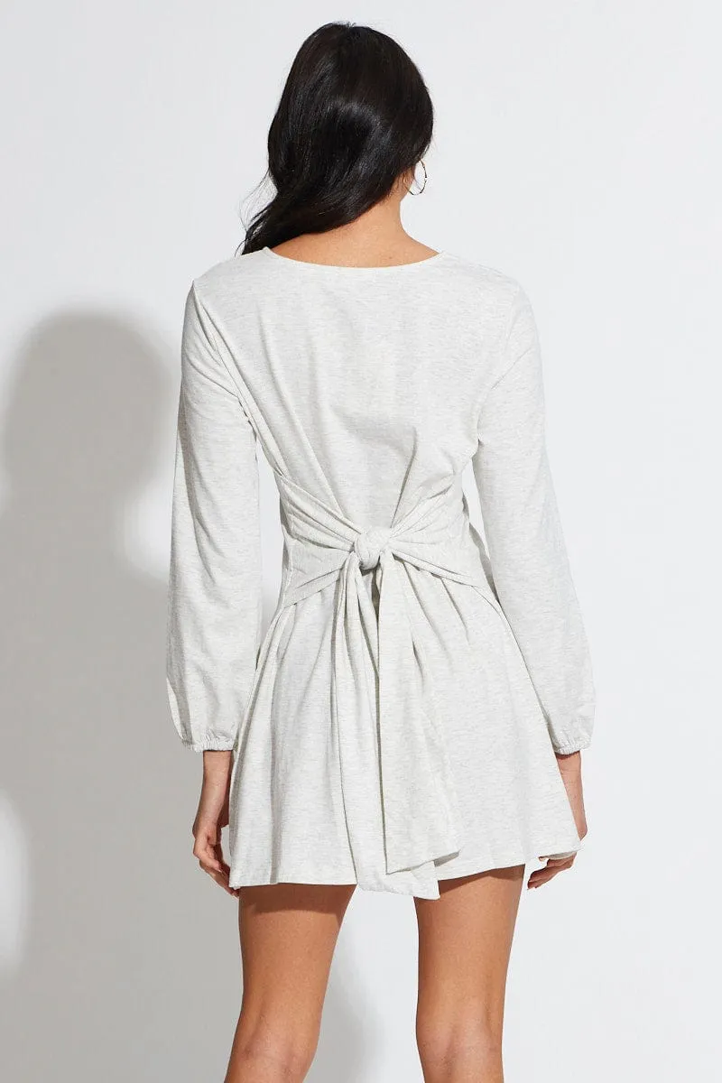 Grey Mini Dress Long Sleeve sold by Ally Fashion product image thumbnail 5