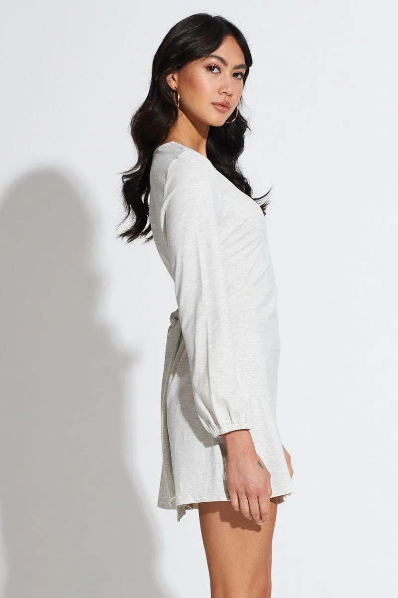 Grey Mini Dress Long Sleeve sold by Ally Fashion product image thumbnail 4