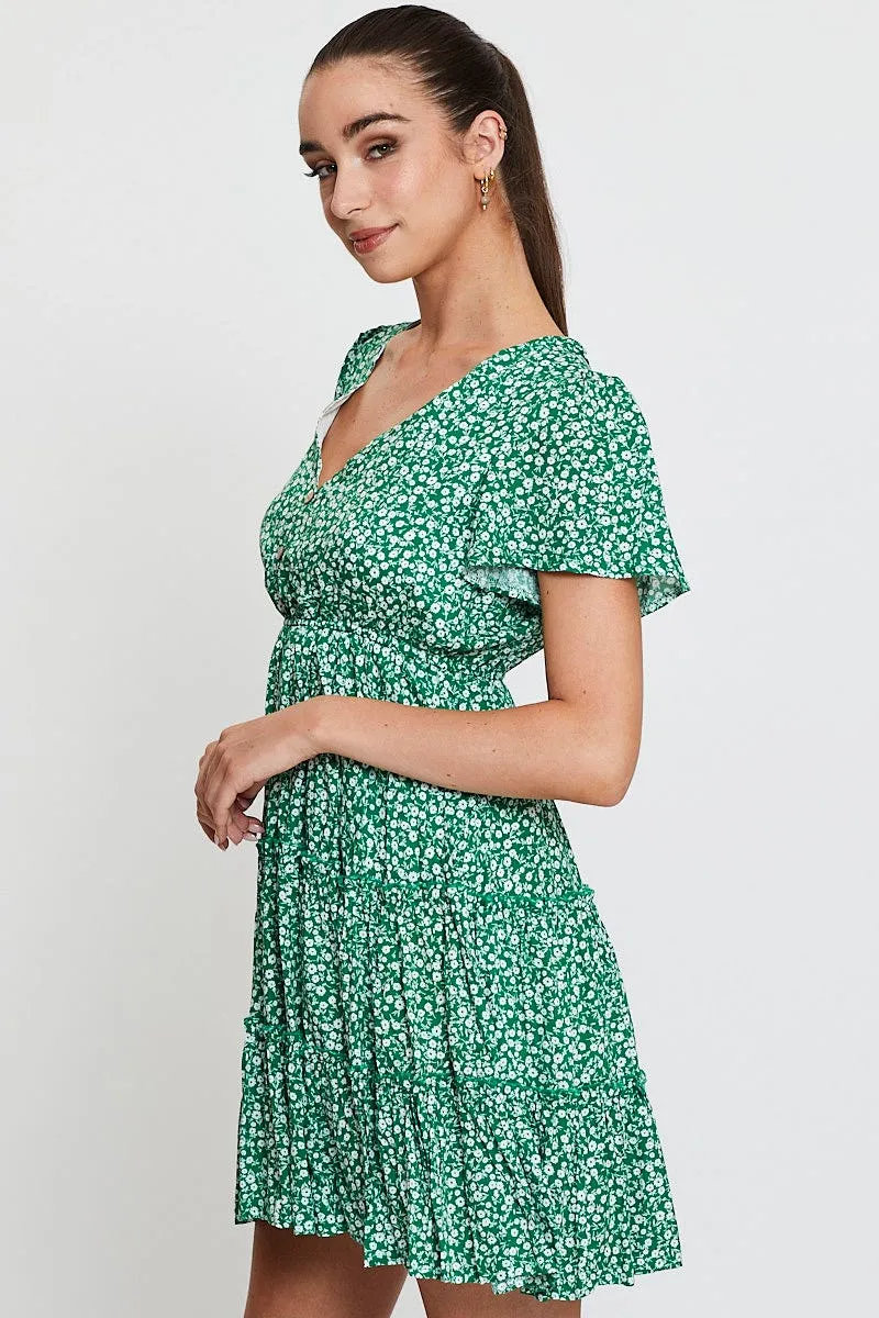 Print Skater Dress Short Sleeve Mini sold by Ally Fashion product image thumbnail 4