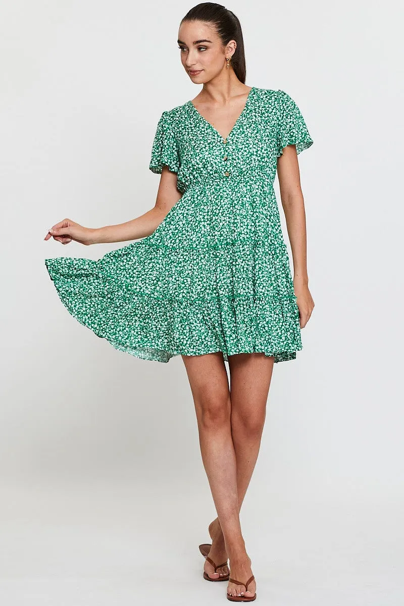 Print Skater Dress Short Sleeve Mini sold by Ally Fashion product image thumbnail 2