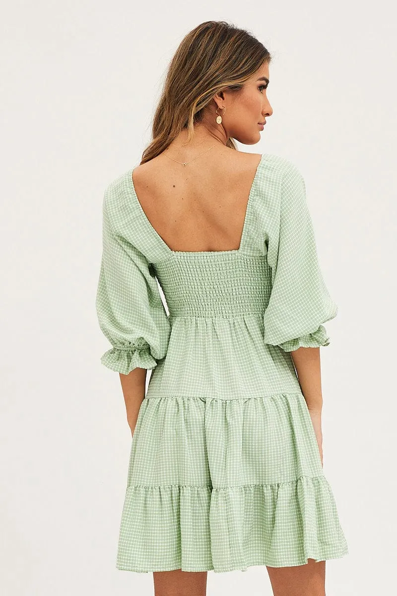 Check Mini Dress Short Sleeve sold by Ally Fashion product image thumbnail 5