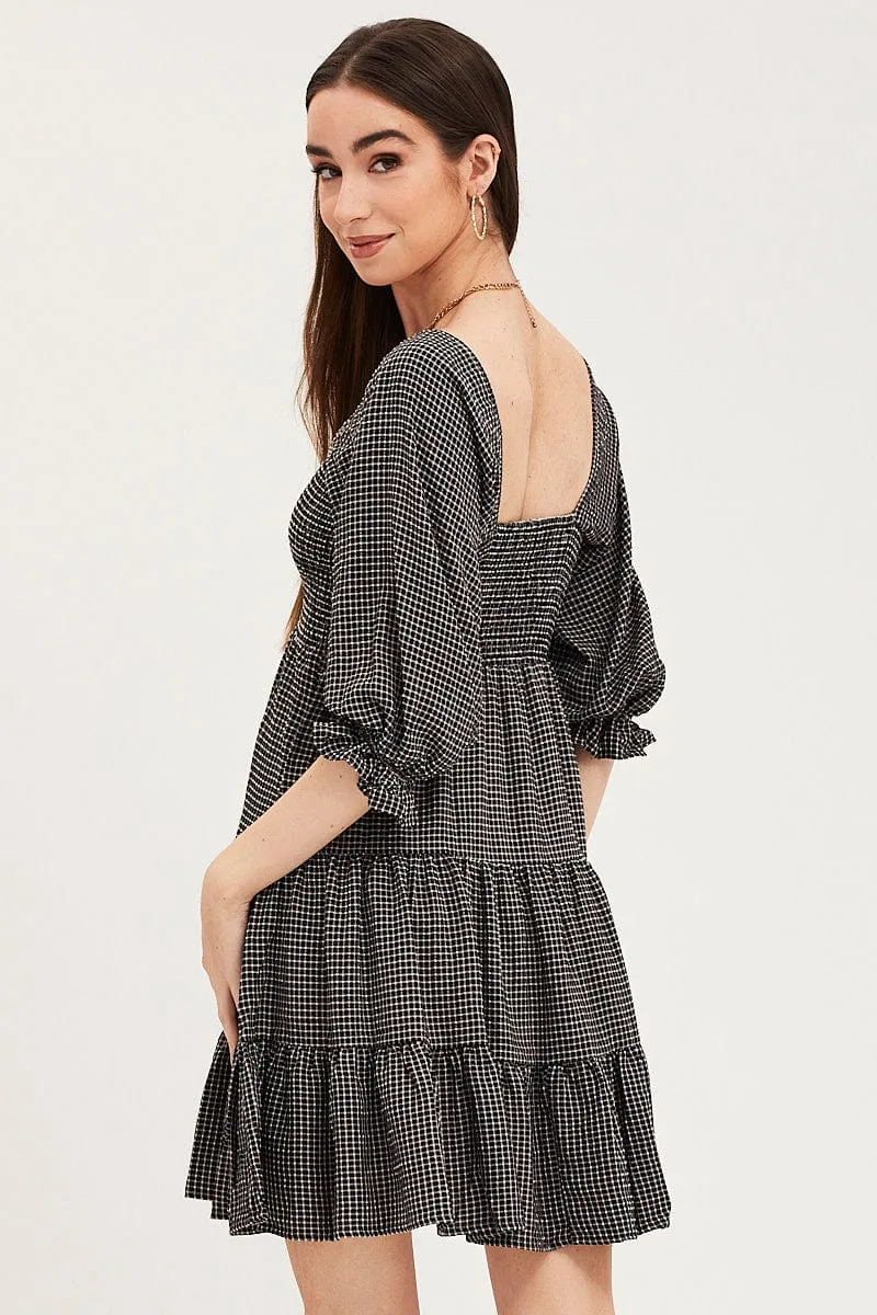 Check Mini Dress Short Sleeve sold by Ally Fashion product image thumbnail 5