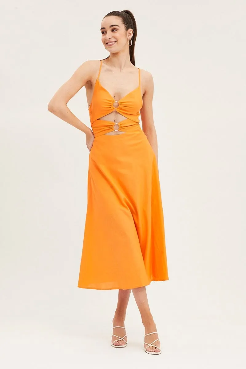 Orange A Line Dress Midi sold by Ally Fashion product image thumbnail 3