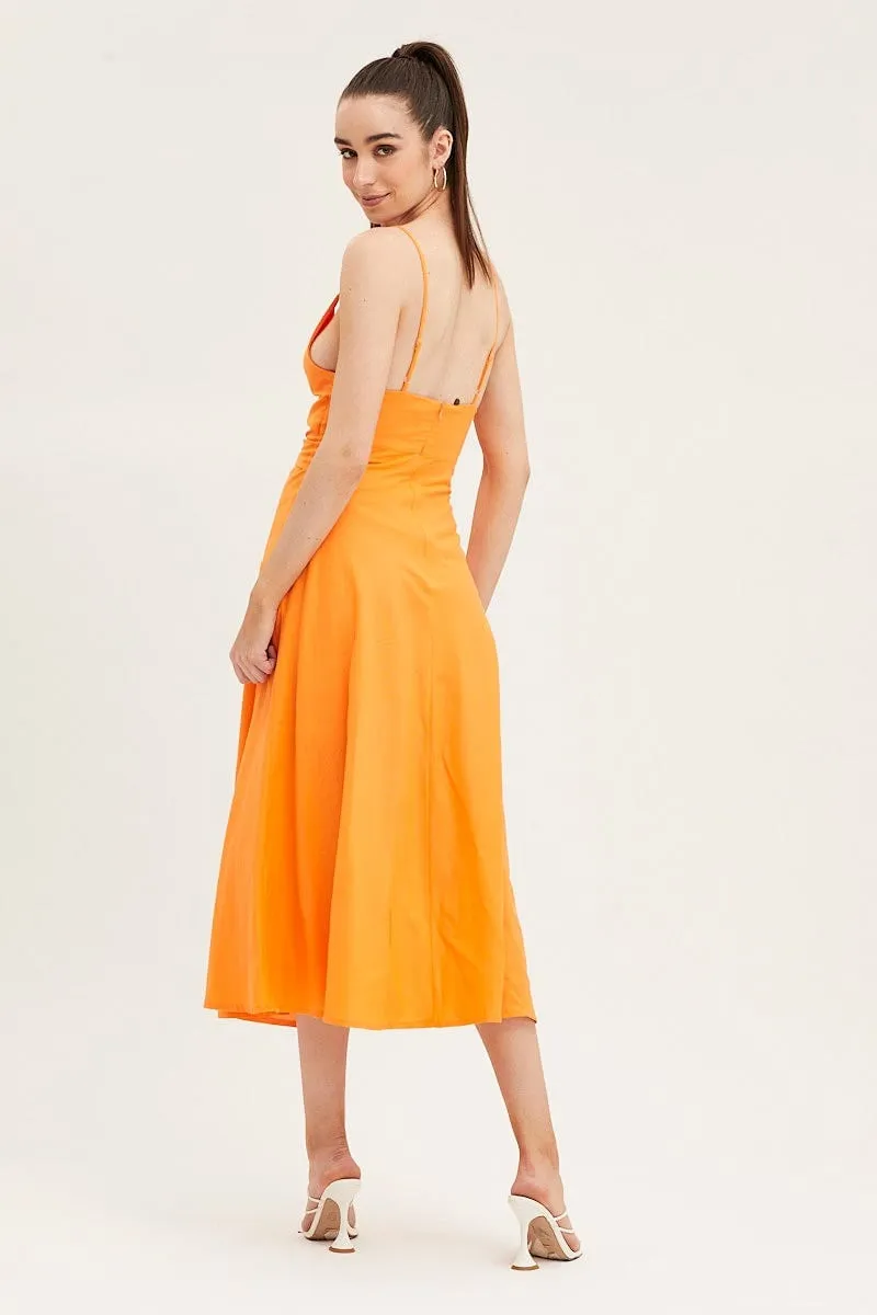 Orange A Line Dress Midi sold by Ally Fashion product image thumbnail 5