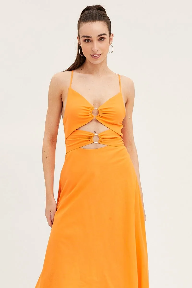 Orange A Line Dress Midi sold by Ally Fashion product image thumbnail 2