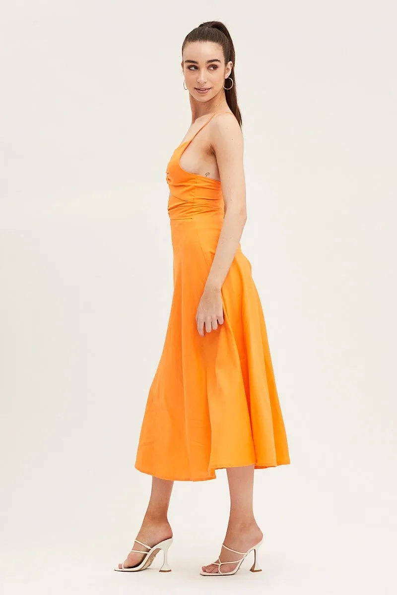 Orange A Line Dress Midi sold by Ally Fashion product image thumbnail 4