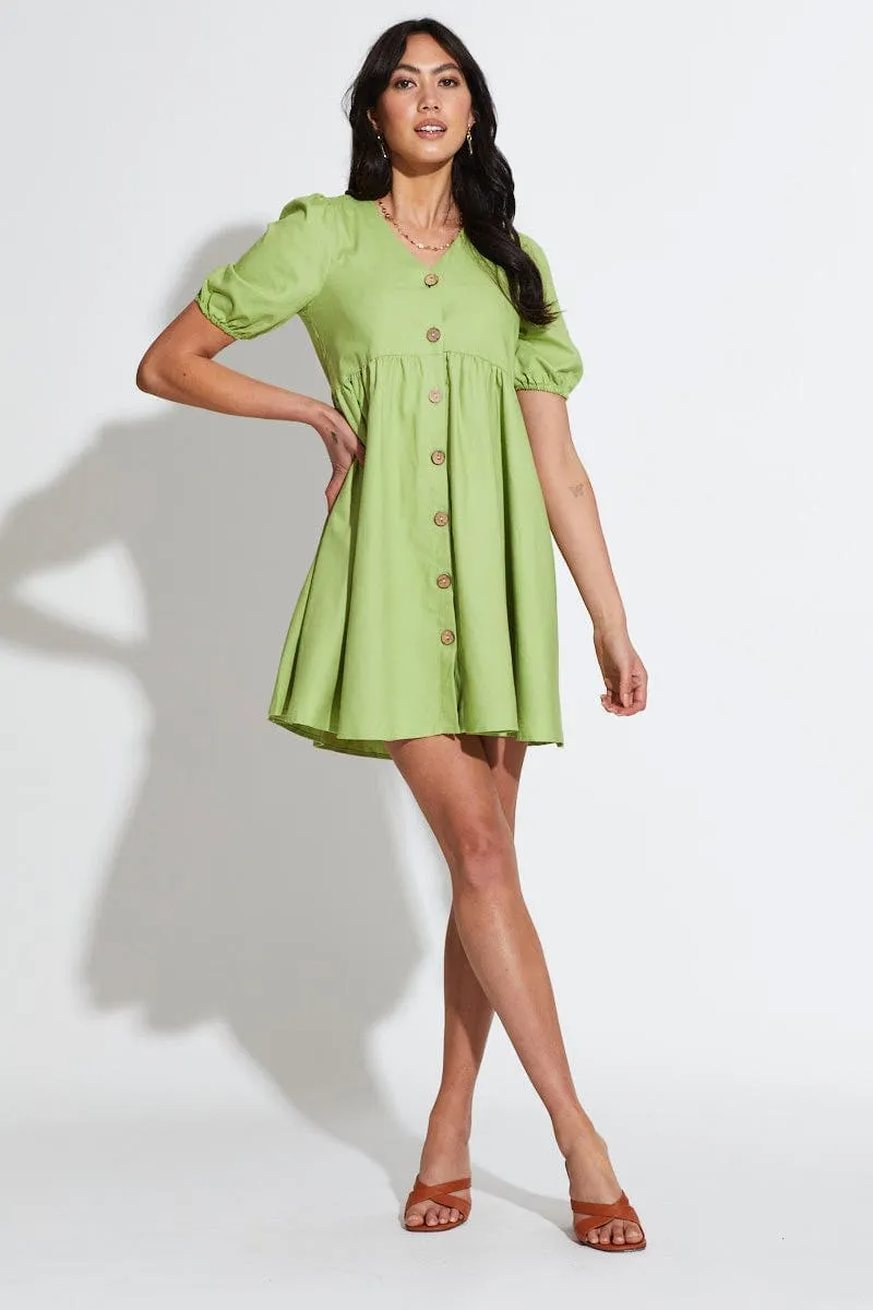 Green Mini Dress Short Sleeve sold by Ally Fashion product image thumbnail 5