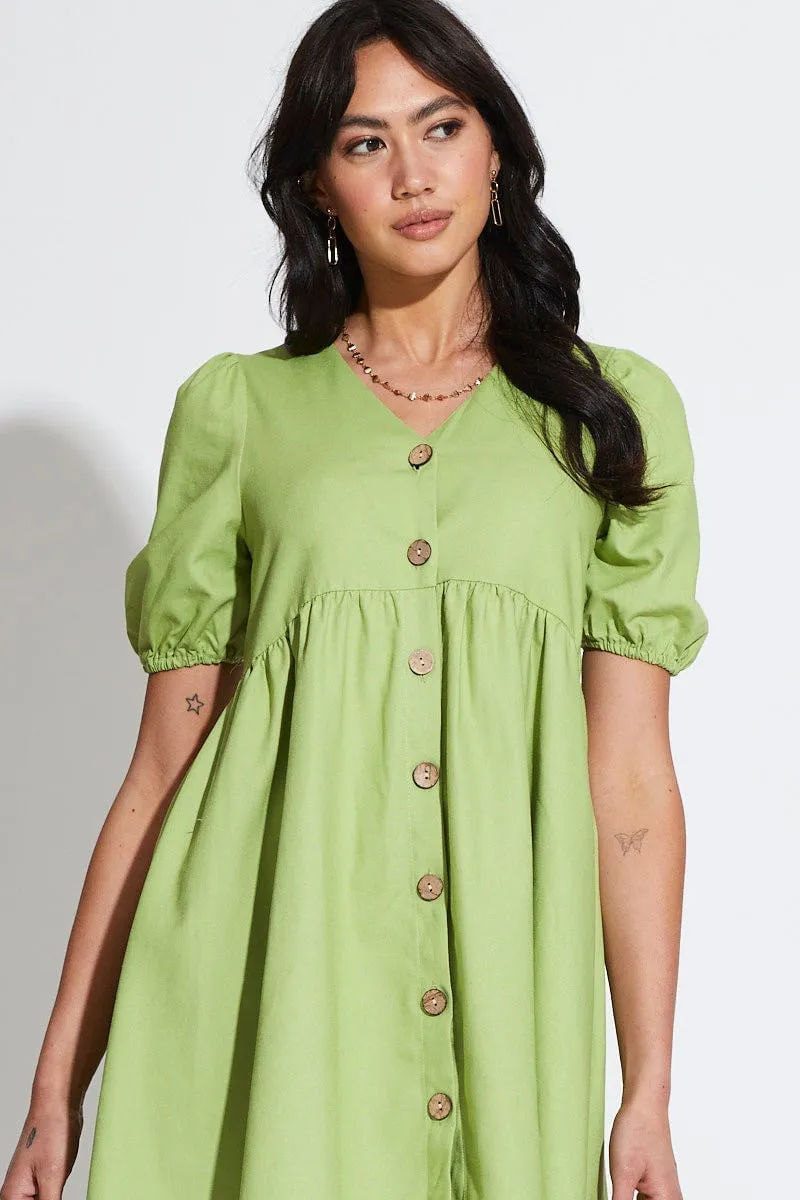 Green Mini Dress Short Sleeve sold by Ally Fashion product image thumbnail 2