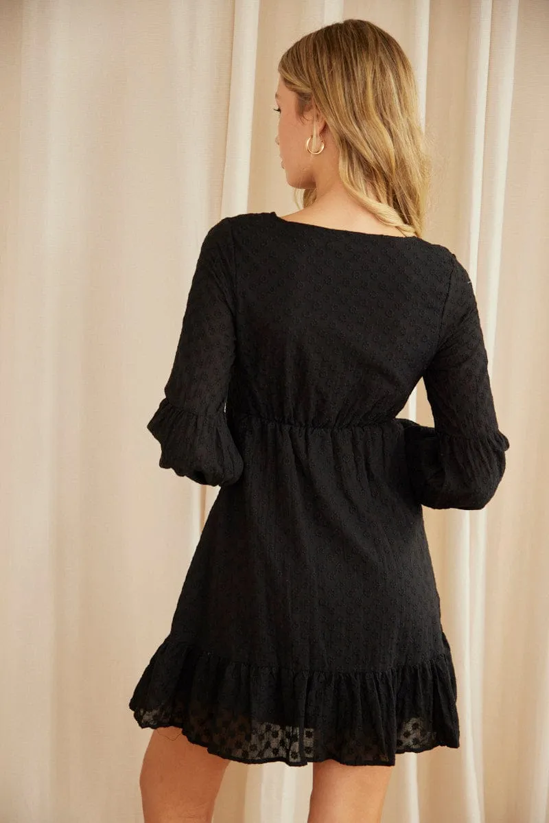 Black Mini Dress Long Sleeve sold by Ally Fashion product image thumbnail 5