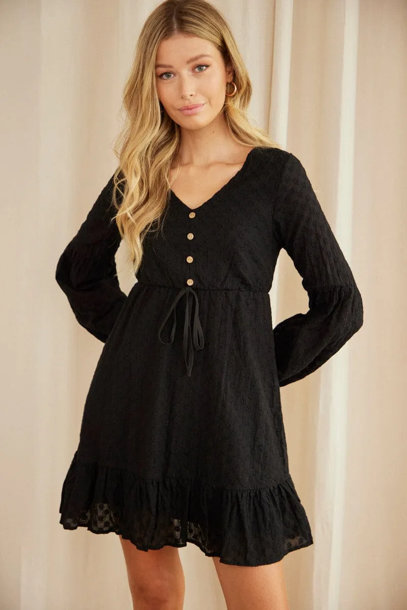 Black Mini Dress Long Sleeve sold by Ally Fashion product image thumbnail 3