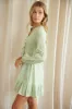 Green Mini Dress Long Sleeve sold by Ally Fashion