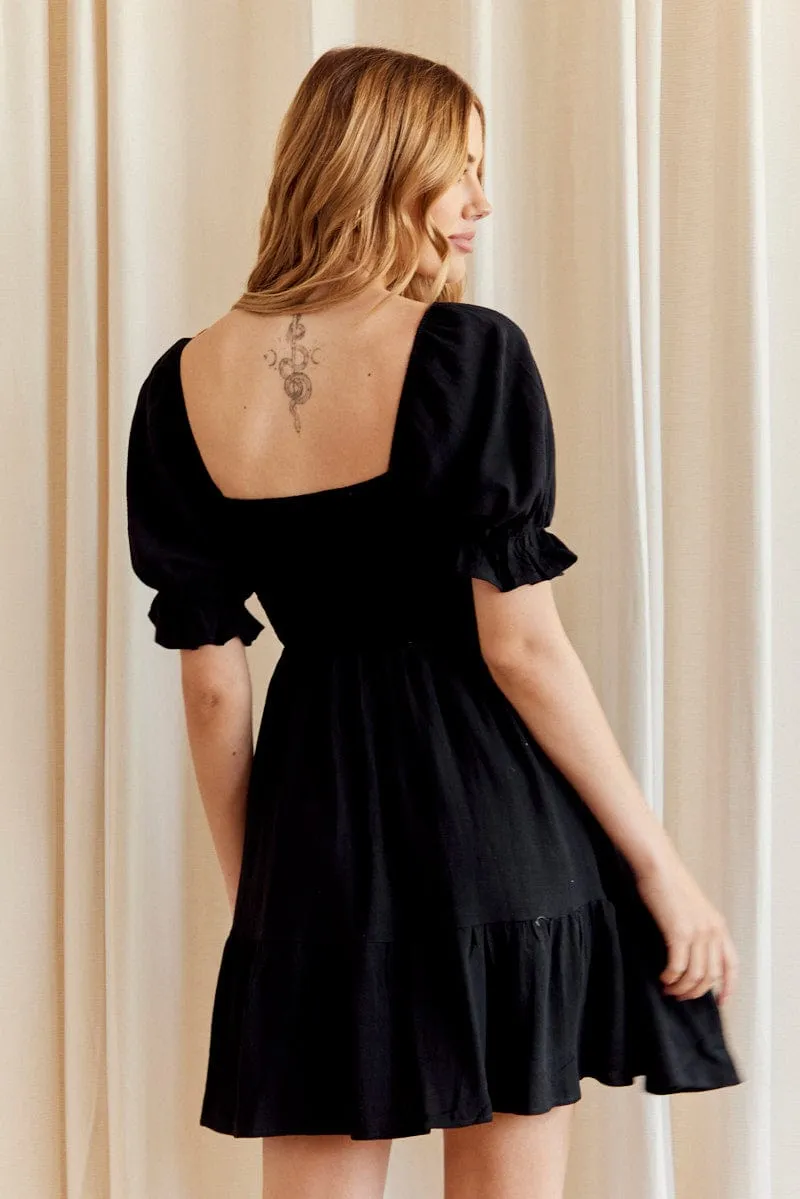 Black Mini Dress Short Sleeve sold by Ally Fashion product image thumbnail 5