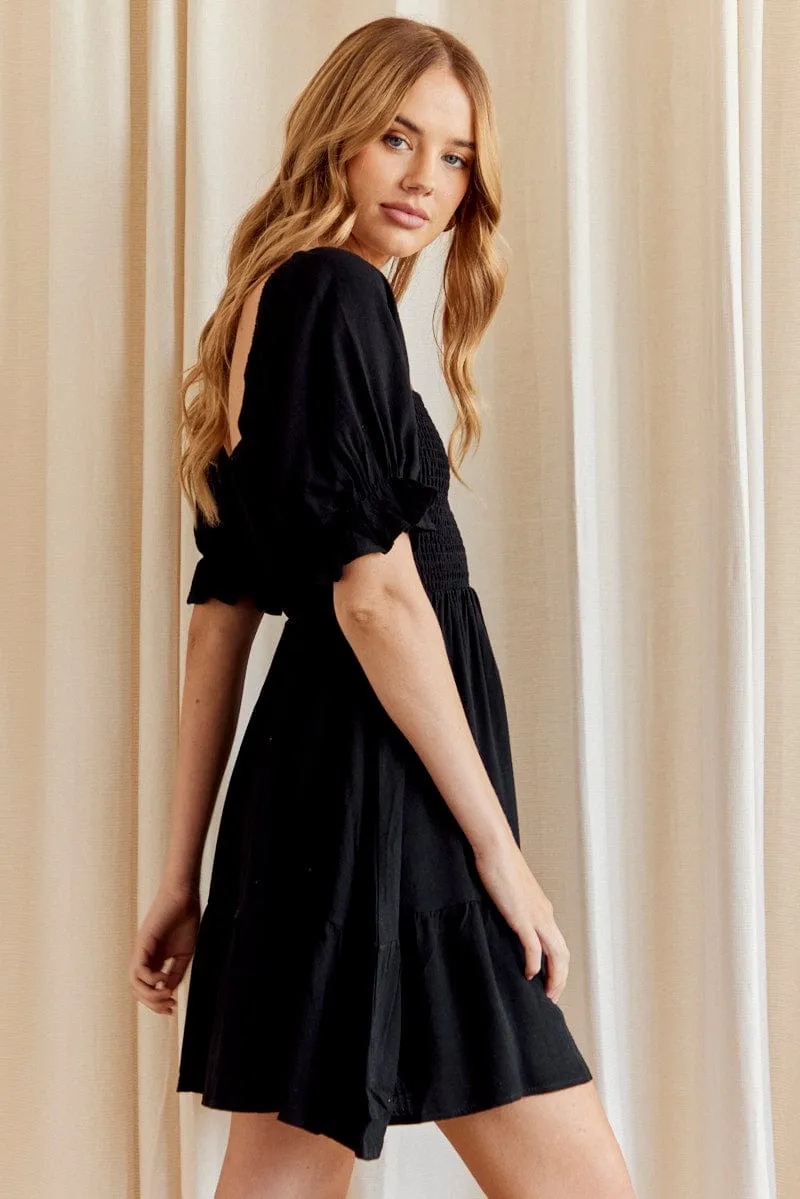 Black Mini Dress Short Sleeve sold by Ally Fashion product image thumbnail 4