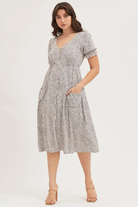 Print Midi Dress sold by Ally Fashion
