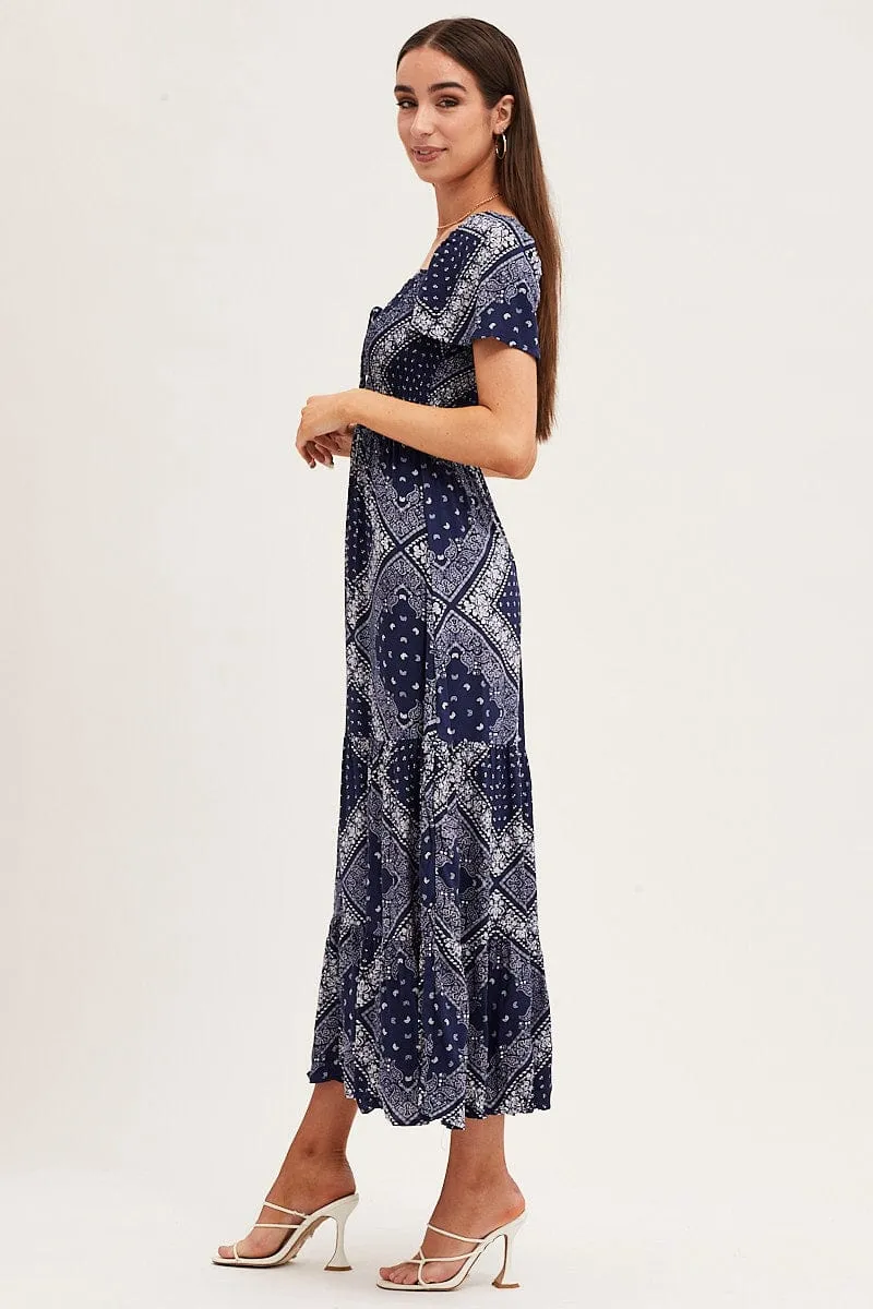 Boho Print Midi Dress sold by Ally Fashion product image thumbnail 4