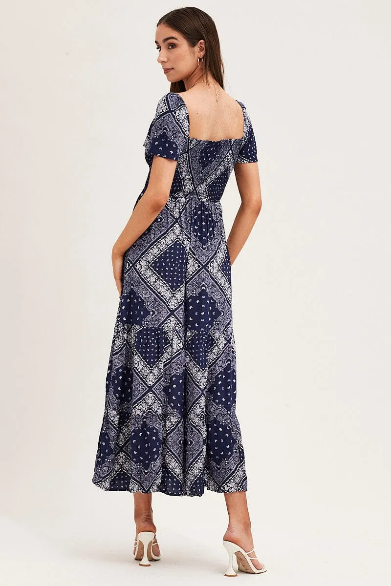 Boho Print Midi Dress sold by Ally Fashion product image thumbnail 5