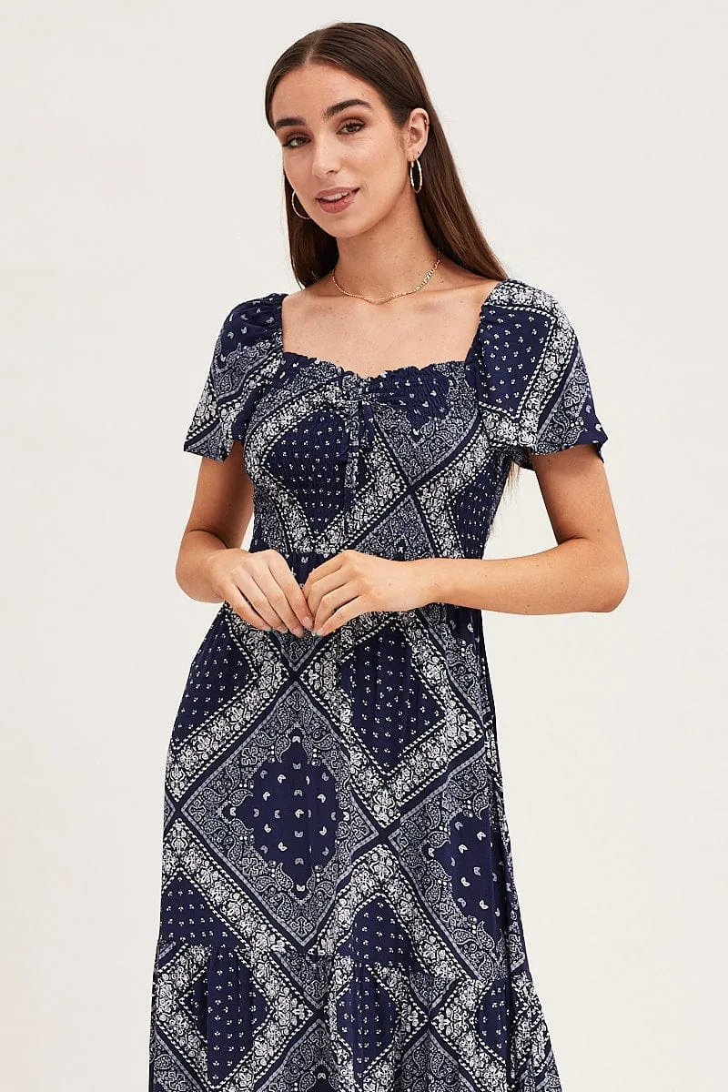 Boho Print Midi Dress sold by Ally Fashion product image thumbnail 2