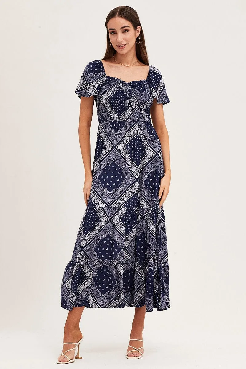Boho Print Midi Dress sold by Ally Fashion product image thumbnail 3