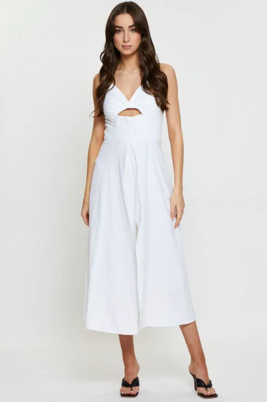 White A Line Dress Sleeveless Midi sold by Ally Fashion
