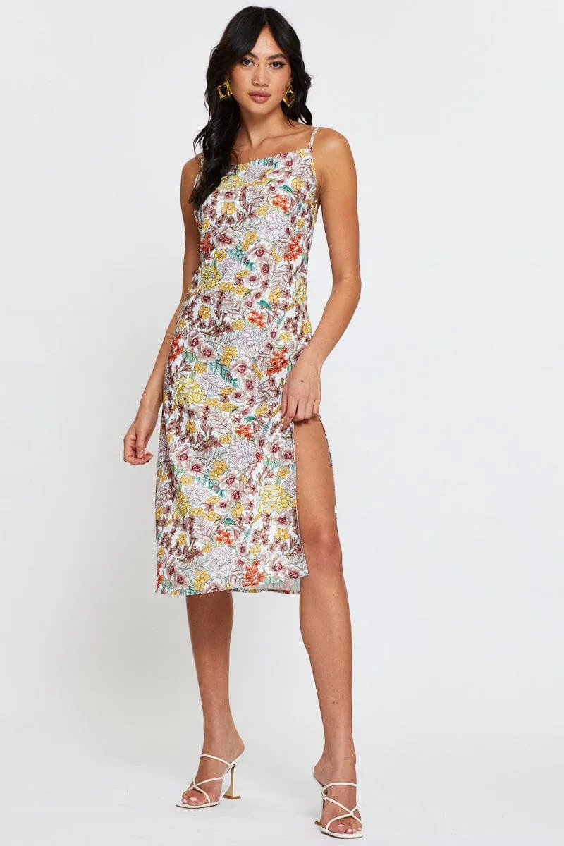 Print Midi Dress Sleeveless sold by Ally Fashion