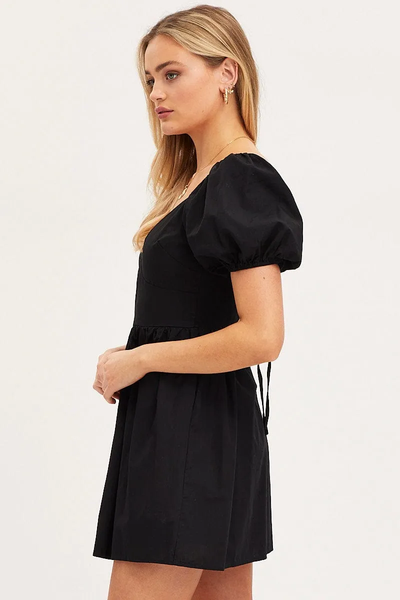 Black Mini Dress Short Sleeve sold by Ally Fashion product image thumbnail 4