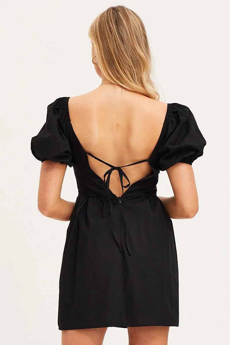 Black Mini Dress Short Sleeve sold by Ally Fashion product image thumbnail 5