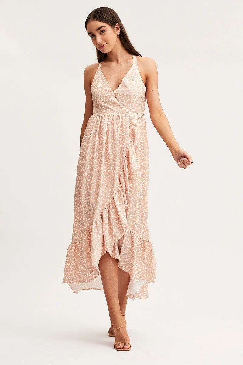 Print Wrap Dress Midi sold by Ally Fashion