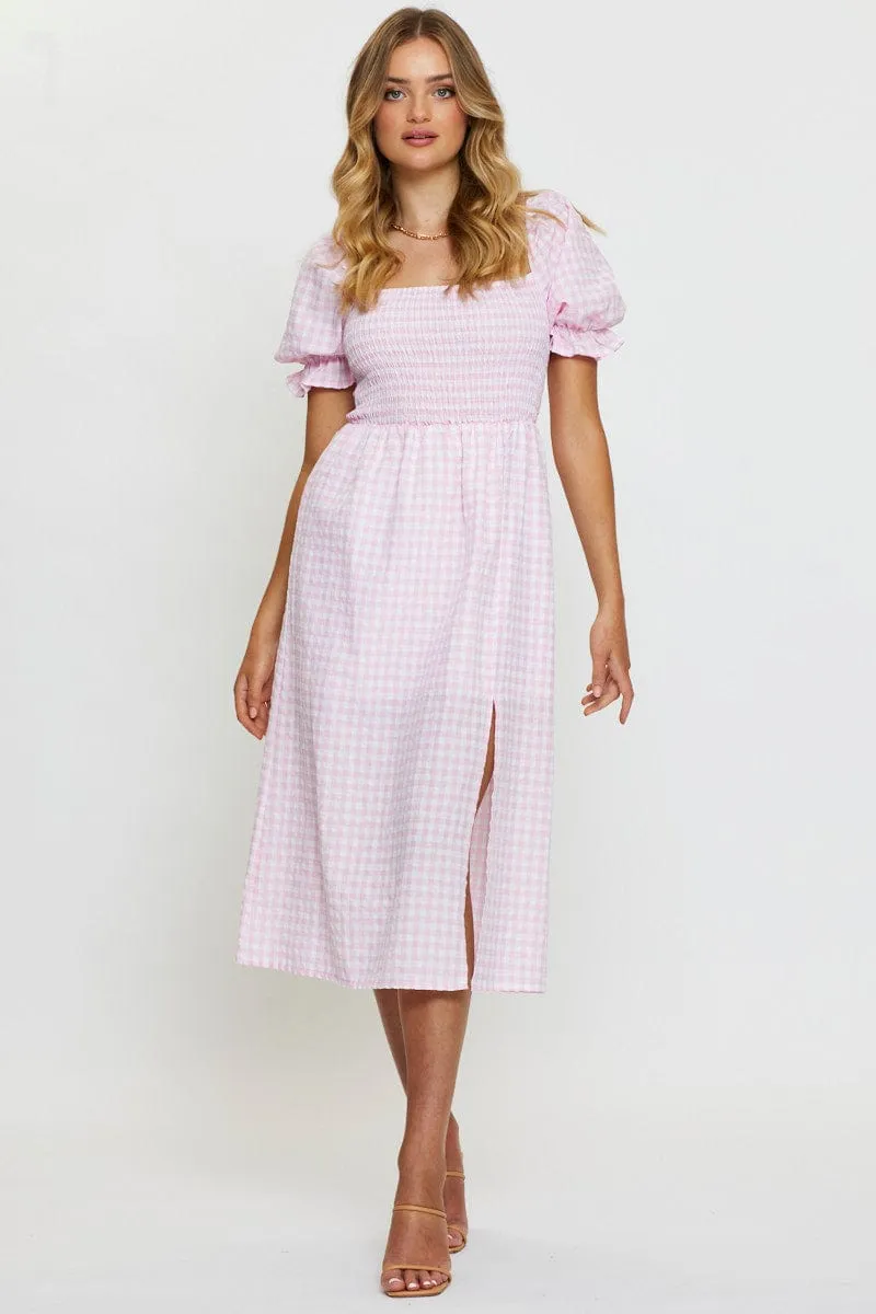 Check Midi Dress Sleeveless sold by Ally Fashion