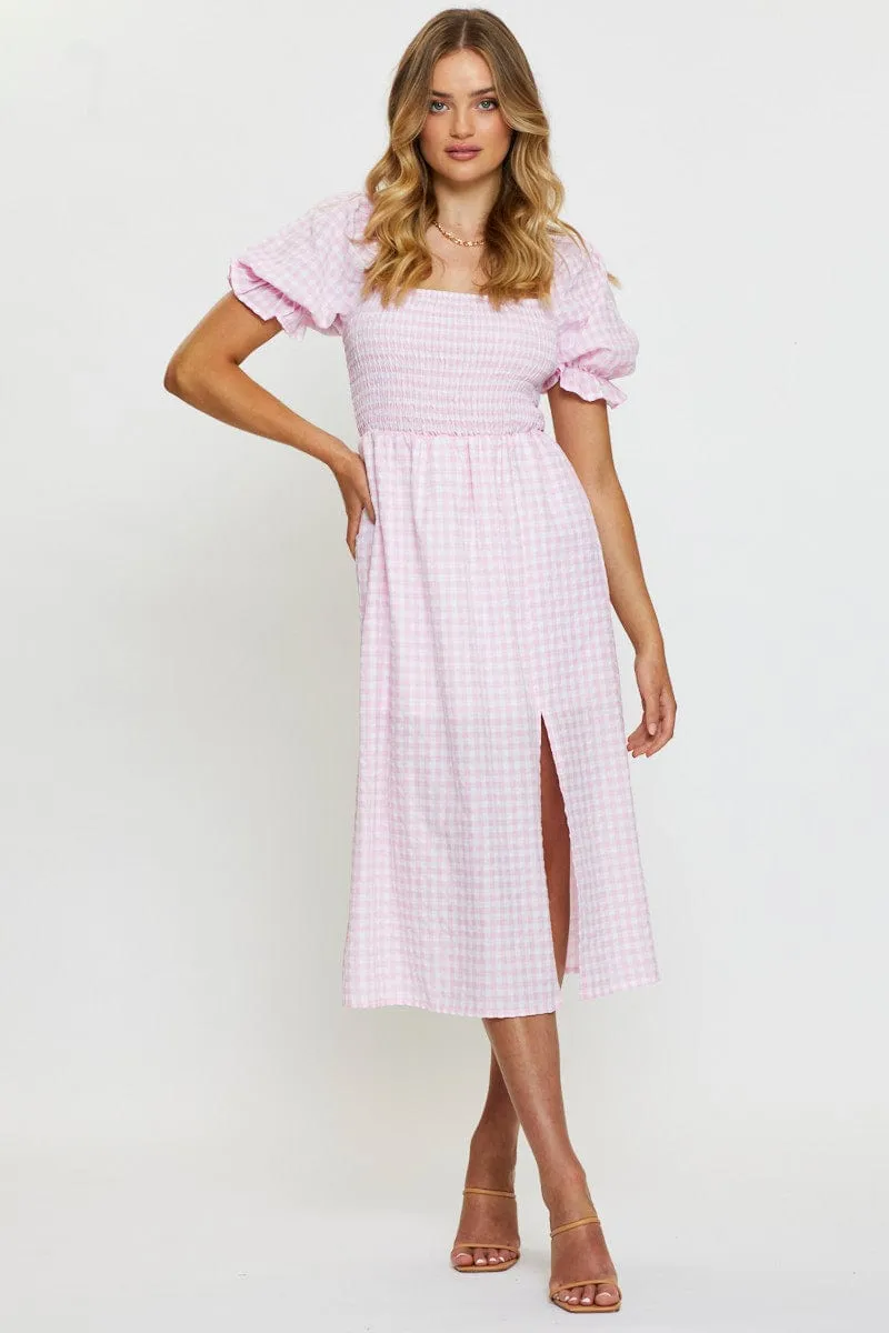 Check Midi Dress Sleeveless sold by Ally Fashion product image thumbnail 3