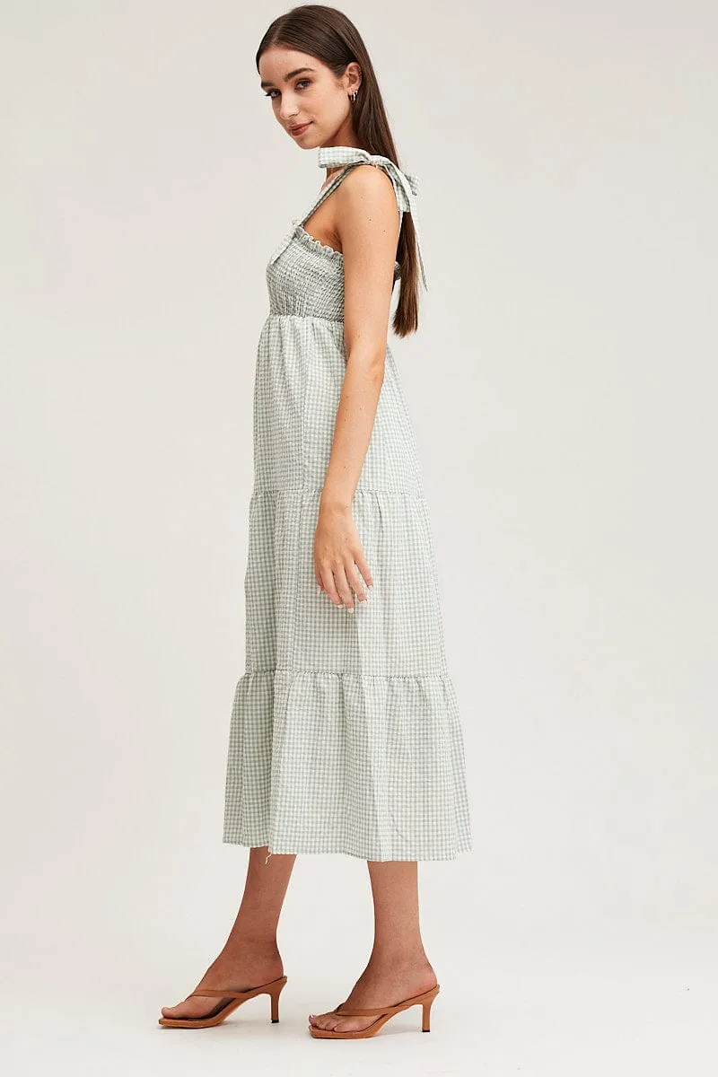 Check Midi Dress Sleeveless sold by Ally Fashion product image thumbnail 4