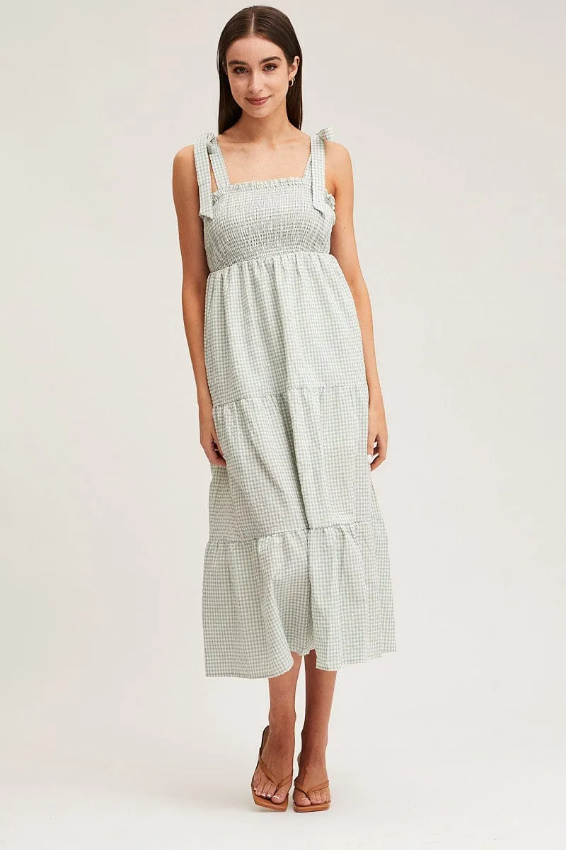 Check Midi Dress Sleeveless sold by Ally Fashion product image thumbnail 3