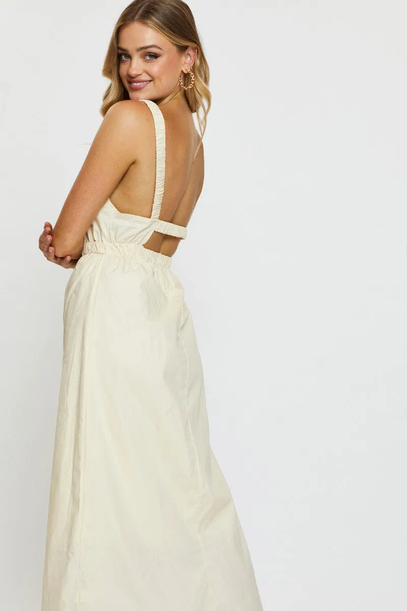 Beige Maxi Dress Sleeveless sold by Ally Fashion product image thumbnail 2