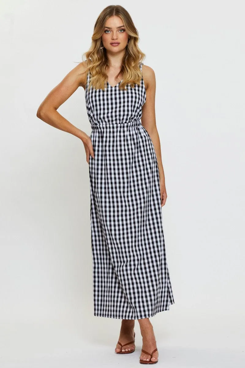 Check Maxi Dress Sleeveless sold by Ally Fashion product image thumbnail 3