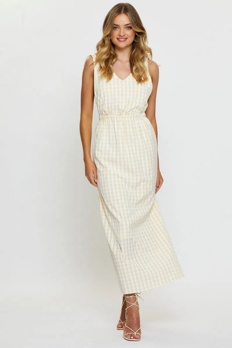 Check Maxi Dress Sleeveless sold by Ally Fashion product image thumbnail 3