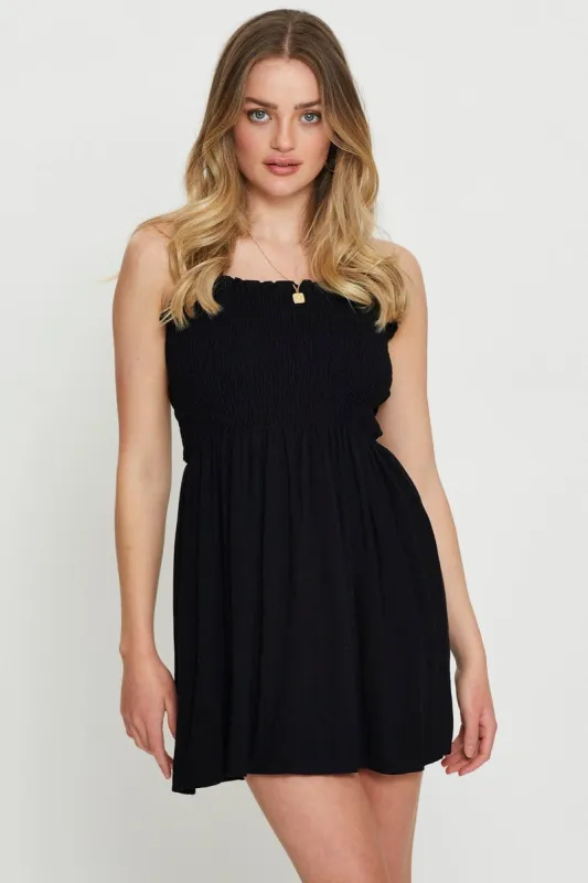 Black Mini Dress Sleeveless sold by Ally Fashion