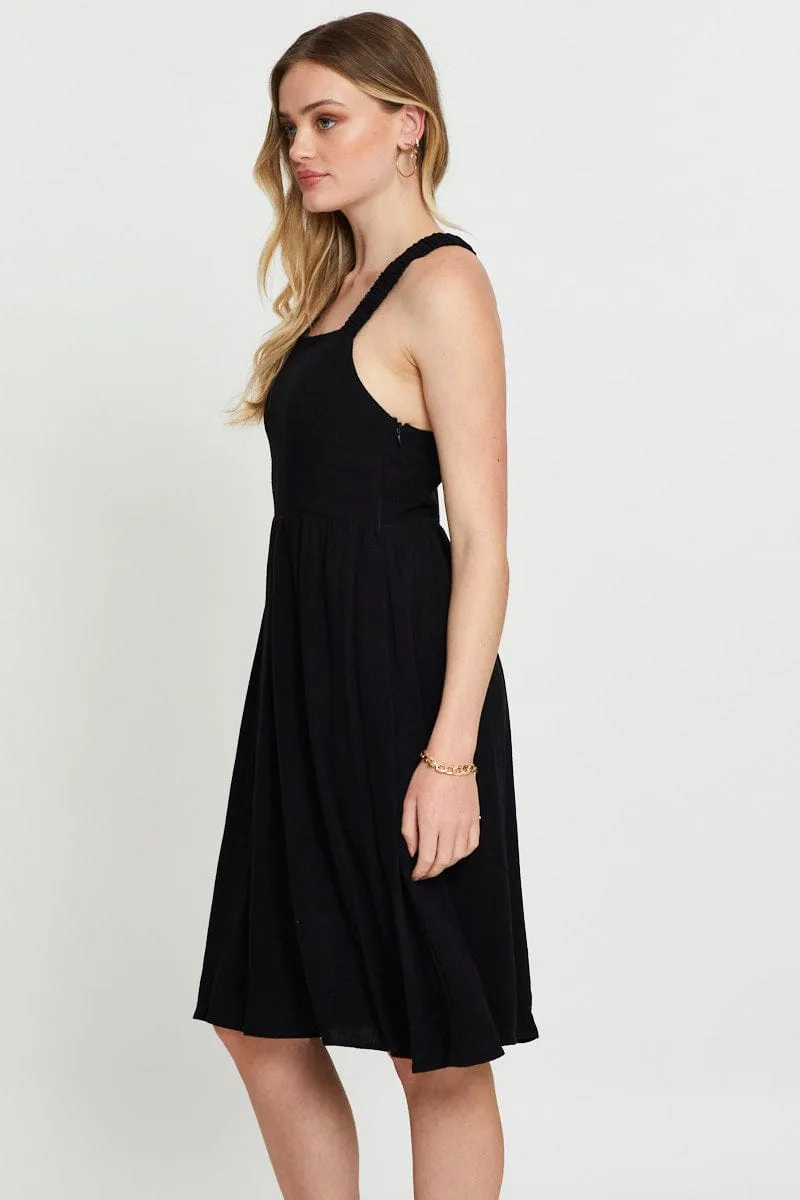 Black Midi Dress Linen sold by Ally Fashion product image thumbnail 4
