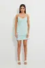 Print Cowl Neck Drawstring Slip Dress sold by Ally Fashion