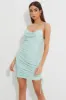Print Cowl Neck Drawstring Slip Dress sold by Ally Fashion