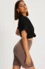 Brown Double Layer Slinky Bike Short sold by Ally Fashion