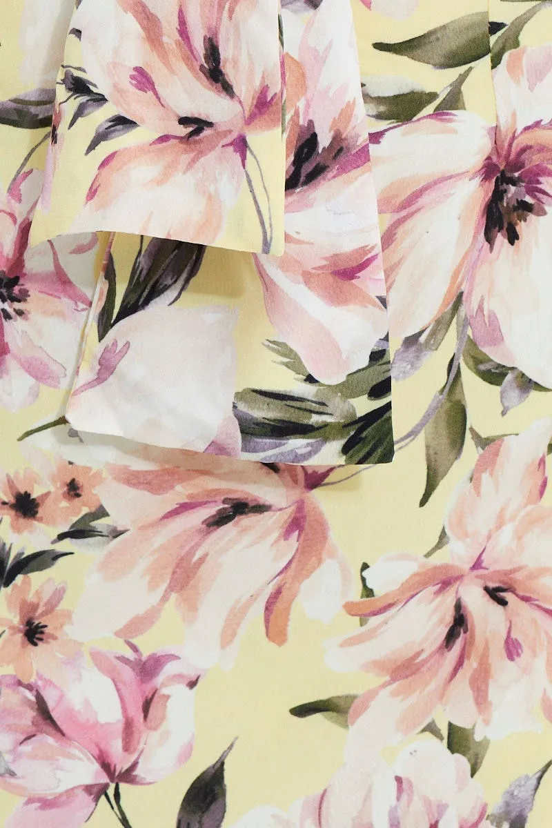 Print Print Puff Shoulder Tie Front Dres sold by Ally Fashion product image thumbnail 5