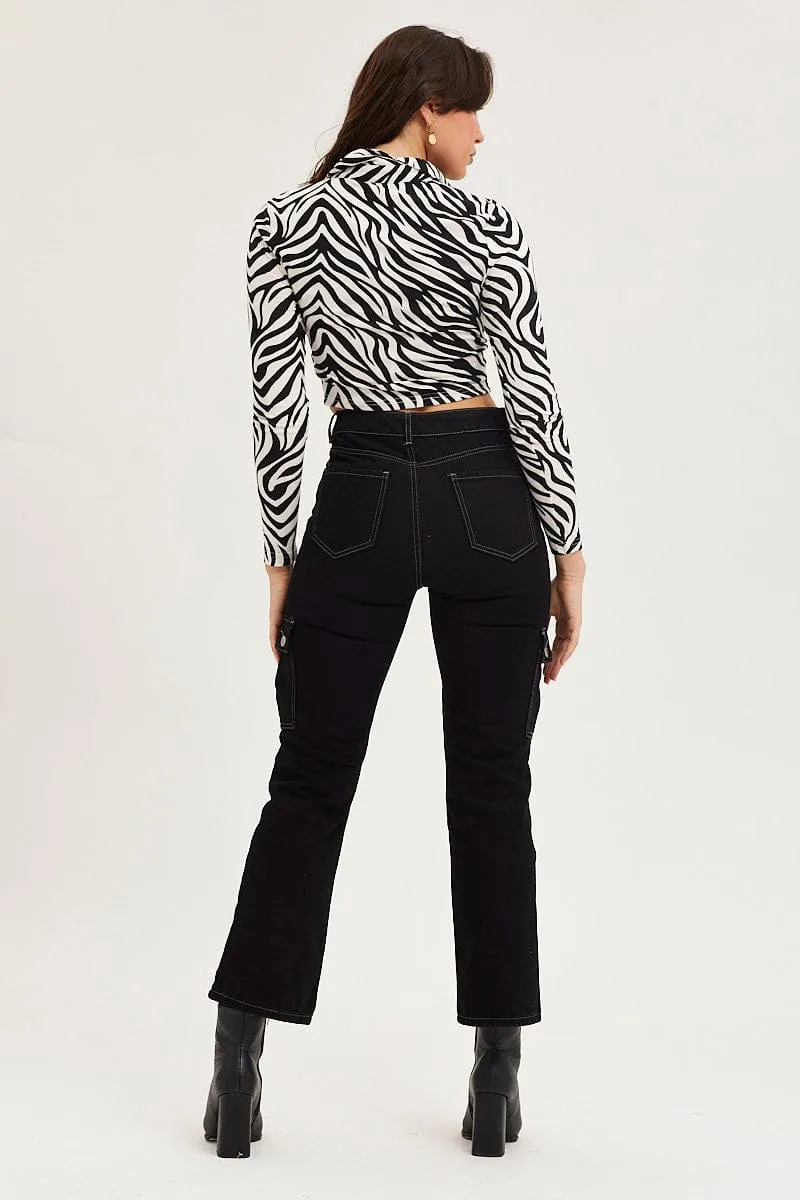 Black Carpenter Denim Jeans High Rise sold by Ally Fashion product image thumbnail 5