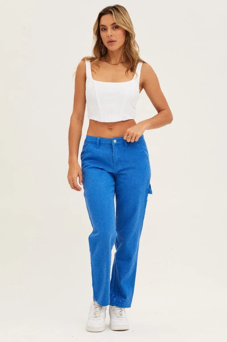 Blue Carpenter Denim Jeans Low Rise sold by Ally Fashion